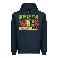 Navy juneteenth vibes only Premium Hoodie - MaliasSmallBusiness