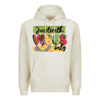 Oatmeal Heather juneteenth vibes only Premium Hoodie - MaliasSmallBusiness