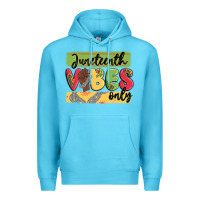 Ocean Blue juneteenth vibes only Premium Hoodie - MaliasSmallBusiness