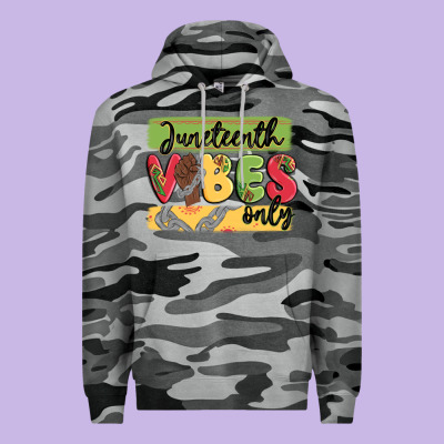 Juneteenth Vibes Only Premium Hoodie Designed By Maliassmallbusiness