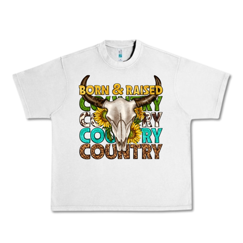 Born And Raised Country Western Urban Heavy Tee by texasbilliewilder | Teevron