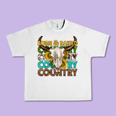 Urban Heavy Tee born and raised country western