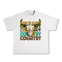 Lunar Rock born and raised country western Urban Heavy Tee - texasbilliewilder