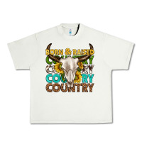 Pistachio born and raised country western Urban Heavy Tee - texasbilliewilder