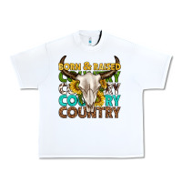 White born and raised country western Urban Heavy Tee - texasbilliewilder