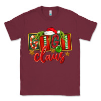 Burgundy Christmas Gigi Claus Classic Tee - FaDigitalArtStudio