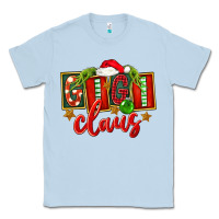 Dusty Blue Christmas Gigi Claus Classic Tee - FaDigitalArtStudio