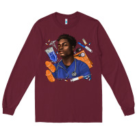 Burgundy afro man nurse Long Sleeve Tee - texasbilliewilder