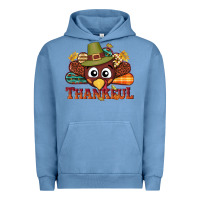 Pigment Pebble Blue western thankful thanksgiving turkey Urban Hoodie - NancyCooperArtShop