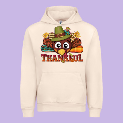Western Thankful Thanksgiving Turkey Urban Hoodie Designed By Nancycooperartshop