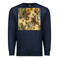 Navy aztec bull skull Premium Sweatshirt - BundleAndBundleShop