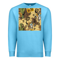 Ocean Blue aztec bull skull Premium Sweatshirt - BundleAndBundleShop