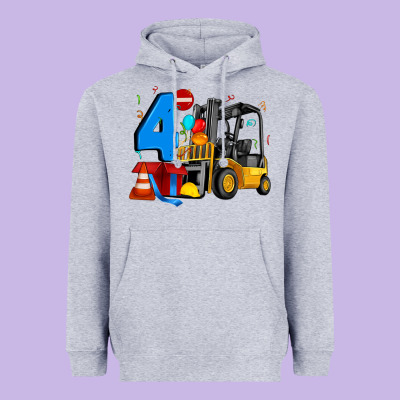 Forklift Birthday Four Heavyweight Hoodie Designed By Artiststas