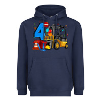 Navy forklift birthday four Heavyweight Hoodie - Artiststas