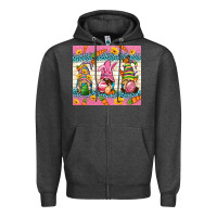 Charcoal Heather Easter Gnomies Tumbler Easter Day Zipper Hoodie - Neo Western