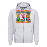Heather Grey Easter Gnomies Tumbler Easter Day Zipper Hoodie - Neo Western
