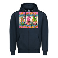 Navy Easter Gnomies Tumbler Easter Day Zipper Hoodie - Neo Western