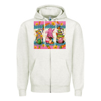 Oatmeal Heather Easter Gnomies Tumbler Easter Day Zipper Hoodie - Neo Western