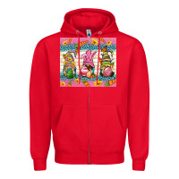 Red Easter Gnomies Tumbler Easter Day Zipper Hoodie - Neo Western