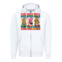 White Easter Gnomies Tumbler Easter Day Zipper Hoodie - Neo Western