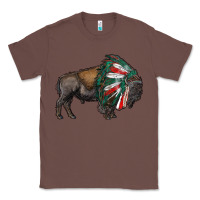 Chestnut mexican bison with indian headdress Classic Tee - RanaPortraitStore