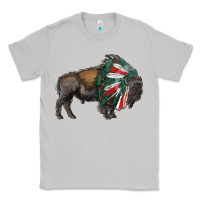Moon Dust mexican bison with indian headdress Classic Tee - RanaPortraitStore