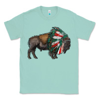 Seafoam mexican bison with indian headdress Classic Tee - RanaPortraitStore
