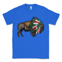 True Royal mexican bison with indian headdress Classic Tee - RanaPortraitStore