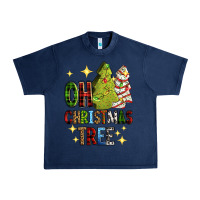 Navy Oh Christmas tree Christmas cake Urban Heavy Tee - RanaPortraitStore