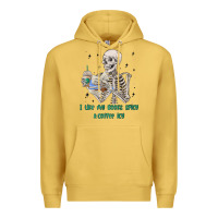 Antique Gold i like my books spicy and coffee icy Premium Hoodie - MaliasSmallBusiness