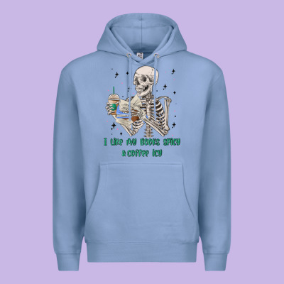 I Like My Books Spicy And Coffee Icy Premium Hoodie Designed By Maliassmallbusiness
