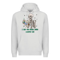 Dove Grey i like my books spicy and coffee icy Premium Hoodie - MaliasSmallBusiness