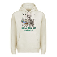Oatmeal Heather i like my books spicy and coffee icy Premium Hoodie - MaliasSmallBusiness