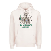 Pale Pink i like my books spicy and coffee icy Premium Hoodie - MaliasSmallBusiness