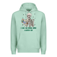 Seafoam i like my books spicy and coffee icy Premium Hoodie - MaliasSmallBusiness