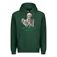 Sports Green i like my books spicy and coffee icy Premium Hoodie - MaliasSmallBusiness
