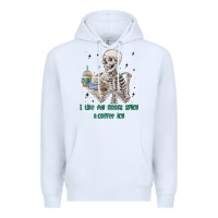 White i like my books spicy and coffee icy Premium Hoodie - MaliasSmallBusiness