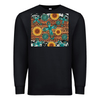 Black cross gemstone and sunflower Premium Sweatshirt - Artiststas