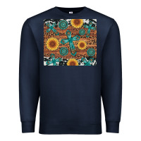 Navy cross gemstone and sunflower Premium Sweatshirt - Artiststas