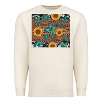 Sandshell cross gemstone and sunflower Premium Sweatshirt - Artiststas