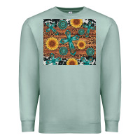 Seafoam cross gemstone and sunflower Premium Sweatshirt - Artiststas