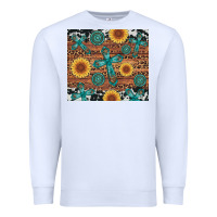 White cross gemstone and sunflower Premium Sweatshirt - Artiststas