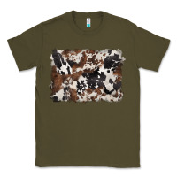 Army Green black and brown cowhide background Classic Tee - BarkalooDesign