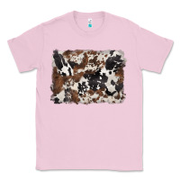 Bubblegum Pink black and brown cowhide background Classic Tee - BarkalooDesign