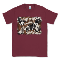 Burgundy black and brown cowhide background Classic Tee - BarkalooDesign