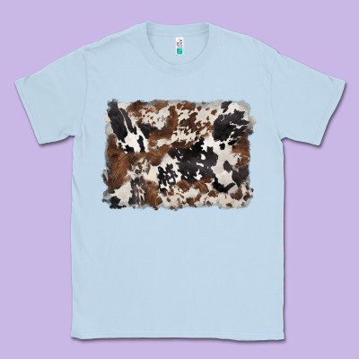 Black And Brown Cowhide Background Classic Tee Designed By Barkaloodesign