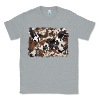 Heather Grey black and brown cowhide background Classic Tee - BarkalooDesign
