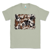 Matcha black and brown cowhide background Classic Tee - BarkalooDesign
