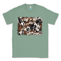 Sage black and brown cowhide background Classic Tee - BarkalooDesign