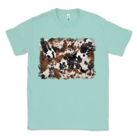 Seafoam black and brown cowhide background Classic Tee - BarkalooDesign